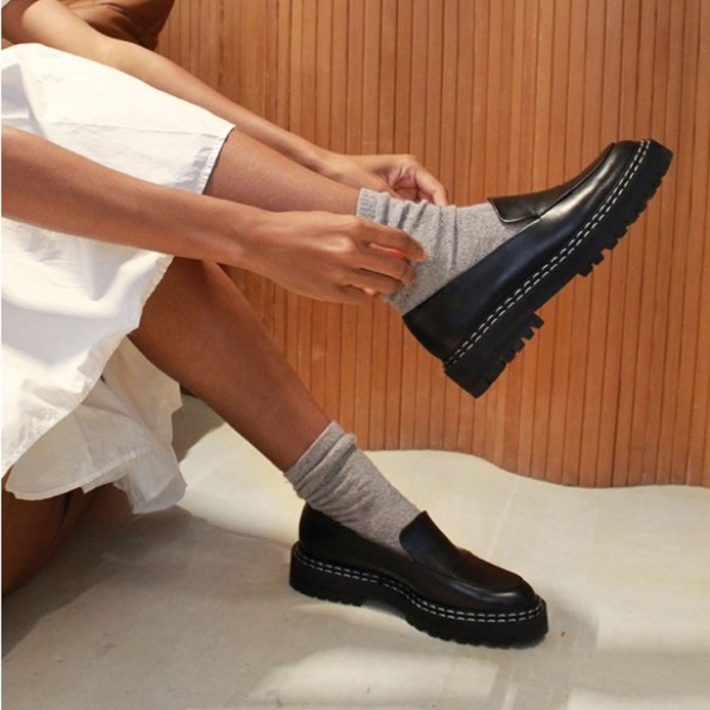 ATP ATELIER Manduria Chunky Platform Loafers in Black